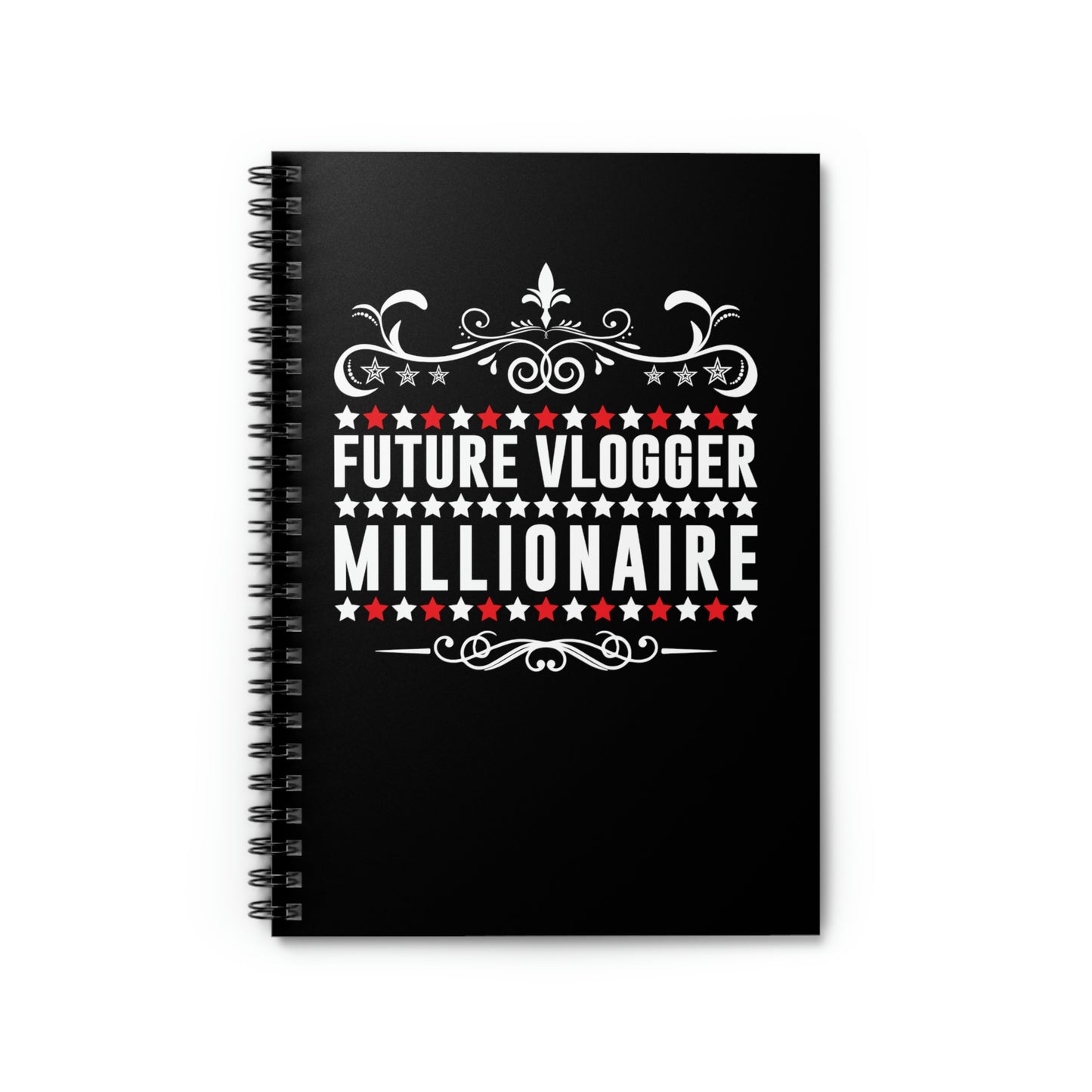 Future Vlogger Millionaire| Spiral Notebook