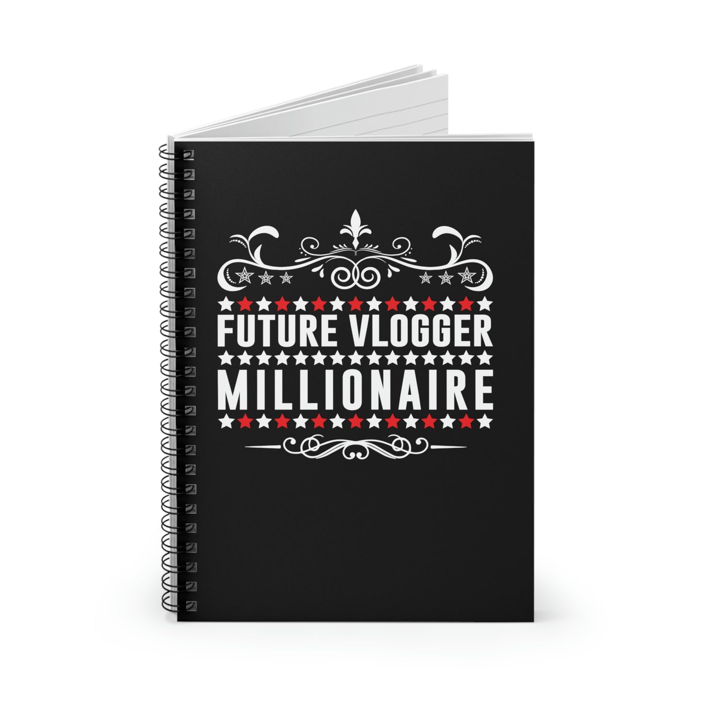 Future Vlogger Millionaire| Spiral Notebook